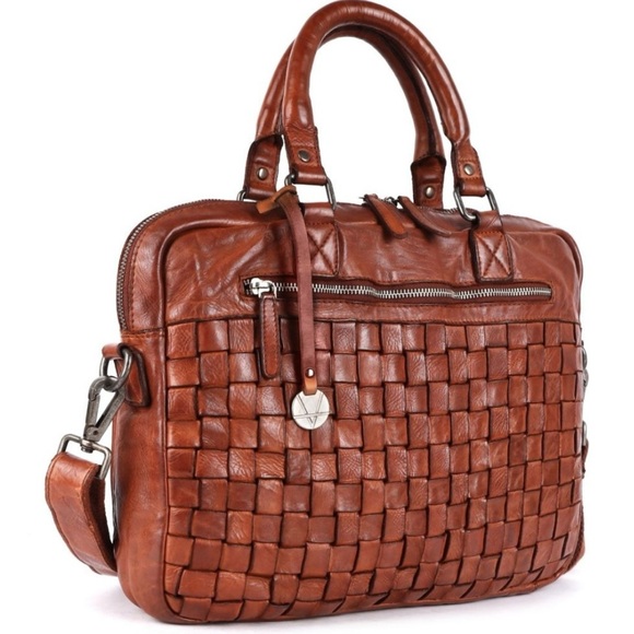 Vilenca Holland Handbags - Vilenca Holland Genuine Leather Laptop Bag - cognac NWOT